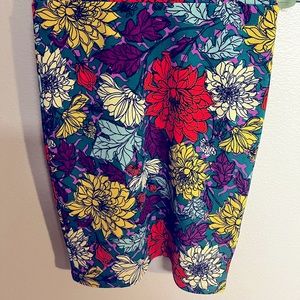 Multi colored floral print skirt